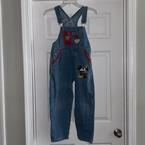 Mickey Mouse 90s youth overalls size 7 vintage